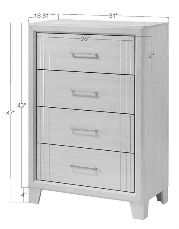 English Elm 1pc Contemporary Tall Chest with Faux Marble Top and Four Drawers for Elegant Bedroom Storage Charcoal 19.49 L x 34.25 W x 47.24 H B2741P330827