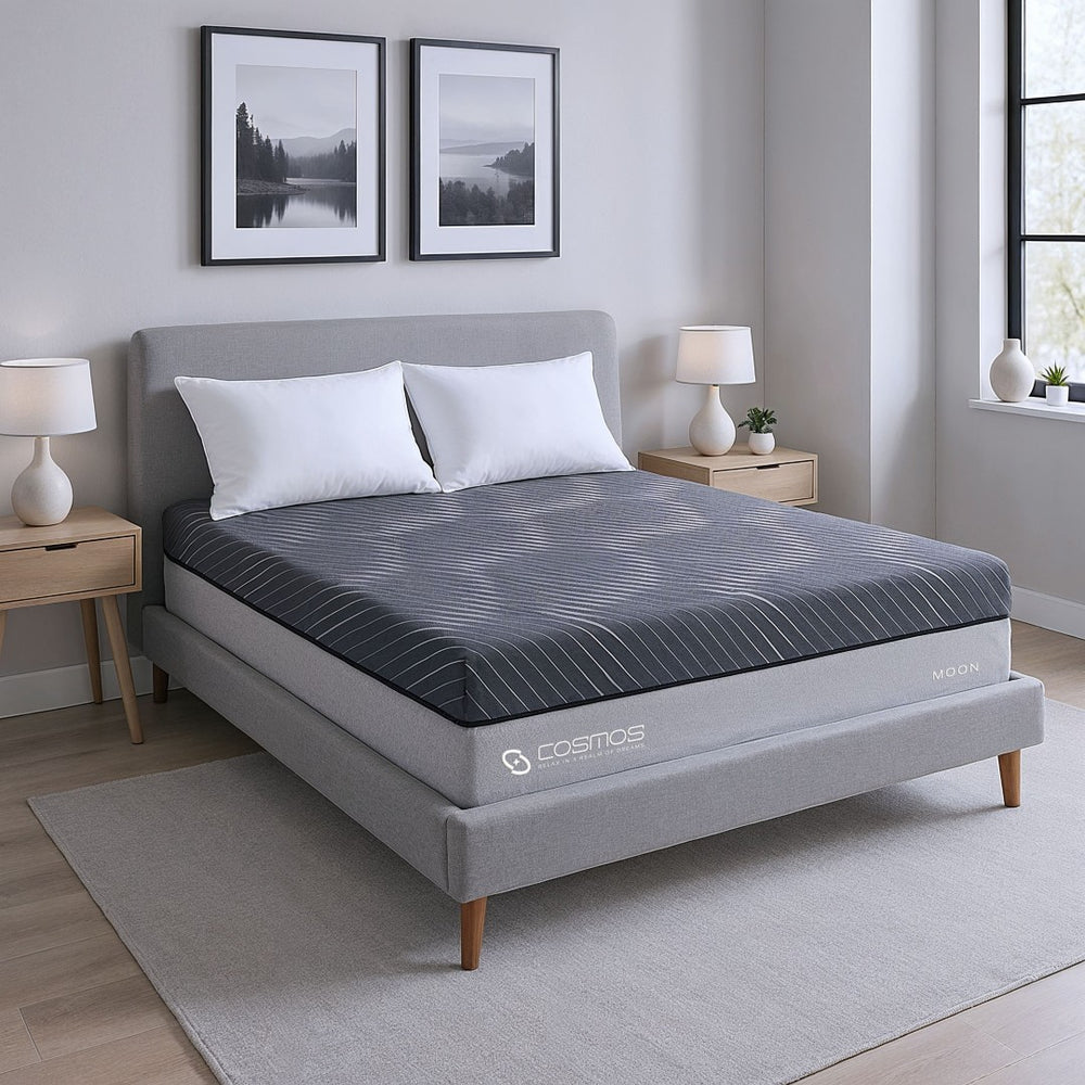 English Elm Moon- King Hybrid Mattress Graphite Memory Foam Pocketed Coils Medium Feel Sleep B342P315688