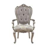 Antique Platinum Tufted Side Chairs, Set of 2 - Elegantly Crafted Dining Seating