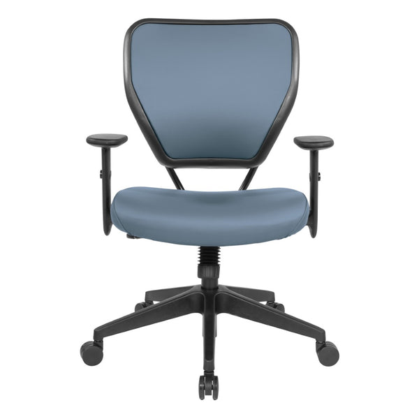 OSP Home Furnishings Silver Ion Antimicrobial Ergonomic Office Chair with Lumbar Support and Adjustable Arms Blue 5500D-R105