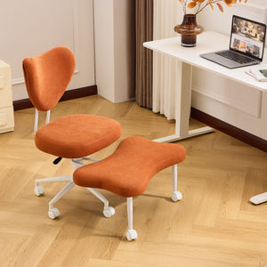English Elm Meditation Chair - Ergonomic Cross-Legged Seat With Lumbar Support & Adjustable Cushion For Comfort W3248P399631