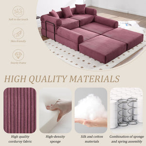 English Elm United We Win Versatile Convertible Folding Sofa Bed With Memory Foam For Apartments & Guest Rooms W1568S00249-GIGA