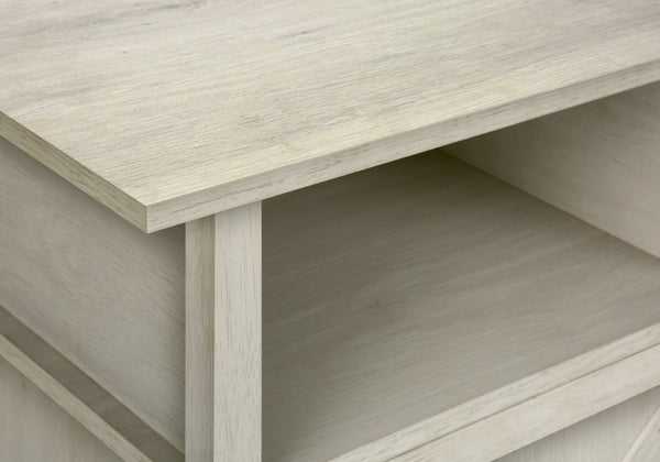 English Elm Accent Side Table with Open Shelf and Cabinet Storage for Compact Living Spaces Oak B2710P461703