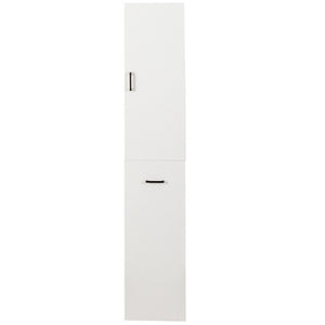 English Elm Kitchen Pantry Cabinet Freestanding Tall Storage with Pull Out Shelves Slim White Design W331P373803
