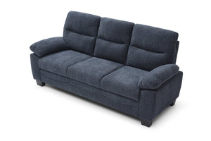 English Elm Summerton Plush Chenille Sofa with Pillow-Top Arms, Foam-Encased Coil Support, Removable Backrest Blue 31 L x 77 W x 15 H B078P349523