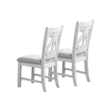 English Elm Set Of 2 Upholstered Dining Chairs In White Finish