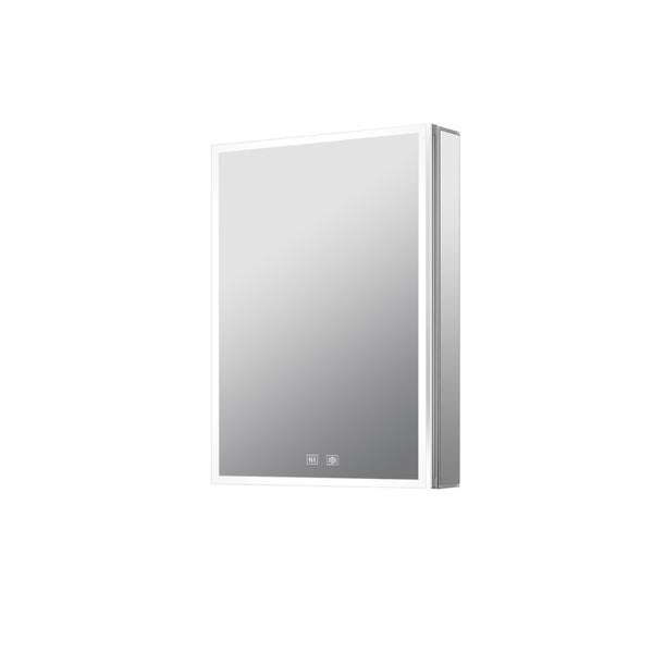 English Elm Mesa Aluminum Led Medicine Cabinet with Defogger Touchscreen and Soft Close Door B2731P478358