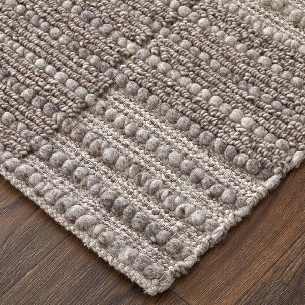 Feizy Rugs Herrick Handwoven Wool High-low Pile Rug – Contemporary Design To Elevate Your Home Décor Taupe,Ivory,Brown Wool T36t8021bge000e10