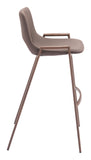 Desi Barstool - Set of 2 Brown & Walnut 109734 Zuo Modern