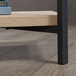 English Elm Bookcase, Versatile Brown-Finish Design With Durable Metal Frame For Modern & Rustic Interiors B356P367754
