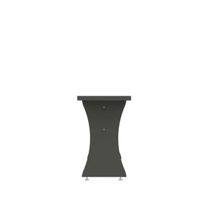 English Elm Coney Dining Bench with Curved Silhouette and 550 lb Capacity, Sleek MDF Frame for Modern Homes Charcoal grey B365P398209