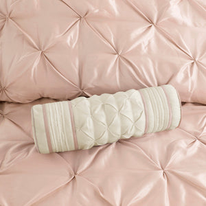 English Elm 7 Piece Tufted Comforter Set In Blush King - Elegant Bedding Collection For Stylish Comfort Decor B03597045