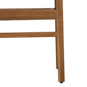 English Elm Dining Chair Set of 2 Wicker and Acacia Wood for Indoor or Covered Patio Use Natural Stained N776P381115N