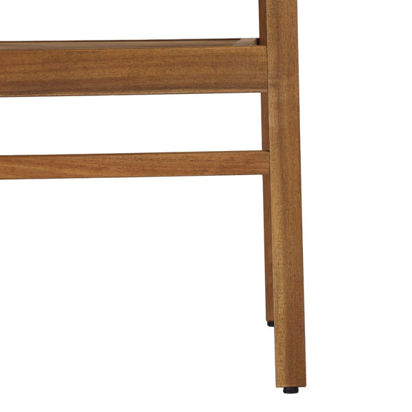 English Elm Dining Chair Set of 2 Wicker and Acacia Wood for Indoor or Covered Patio Use Natural Stained N776P381115N