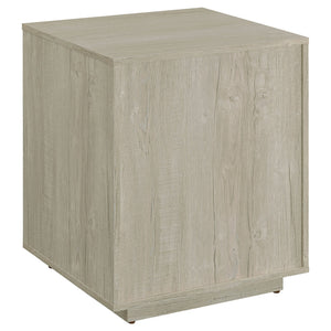 English Elm Loomis White Washed Grey 3-Drawer File Cabinet — Rustic Modern Accent with Tufted Tuxedo Arm, Plush Comfort B062P344974