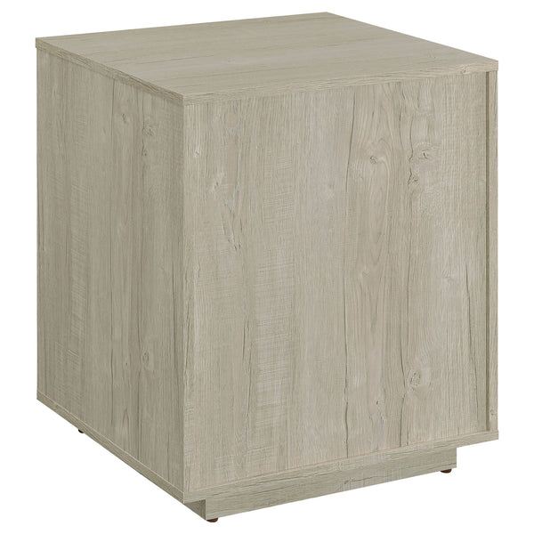 English Elm Loomis White Washed Grey 3-Drawer File Cabinet — Rustic Modern Accent with Tufted Tuxedo Arm, Plush Comfort B062P344974