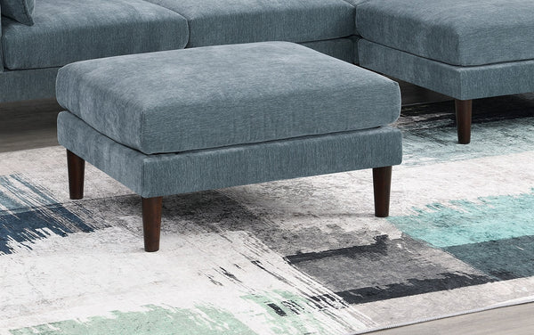 English Elm Beautiful Blush Ottoman Morgan Suede-Look Upholstered Pouf with Plush Cushion and Wood Legs for Living Room Grayish 33 L x 27 W x 11 H B011P281450