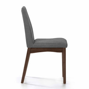 English Elm Christopher Knight Home® - Dining Chairs Set Of 2 - Mid-Century Modern Design, Dark Grey Upholstery & Rubberwood Frame 59460.00DGYWNT