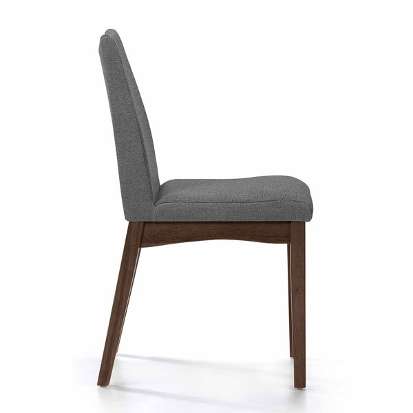 English Elm Christopher Knight Home® - Dining Chairs Set Of 2 - Mid-Century Modern Design, Dark Grey Upholstery & Rubberwood Frame 59460.00DGYWNT