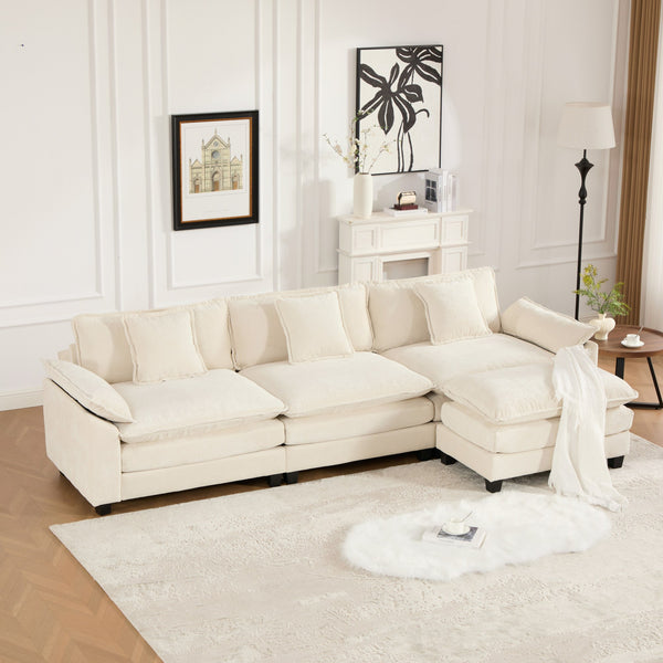 English Elm Wider Ergonomic Loveseat with Breathable Chenille Upholstery, Modular Design, Plush Double-Layer Cushioning W1143S00041 W1143S00041