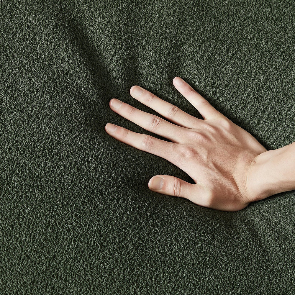 English Elm Ashcroft Furniture - Dylan Modern French Boucle Sofa — Stylish 85" Designer Couch with High-Density Foam Comfort & Durable Fabric Brown,Dark Green B183P231859