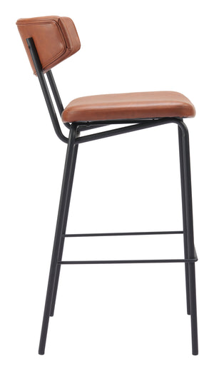 Charon Barstool - Set of 2 Vintage Brown 110260 Zuo Modern