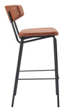 Charon Barstool - Set of 2 Vintage Brown 110260 Zuo Modern