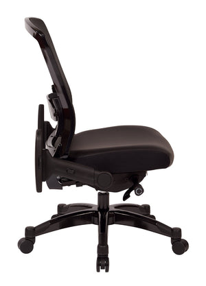 OSP Home Furnishings Executive Memory Foam Office Chair with Mesh Back Lumbar Support and Synchro Tilt Control 317-ME3R2C7KF7