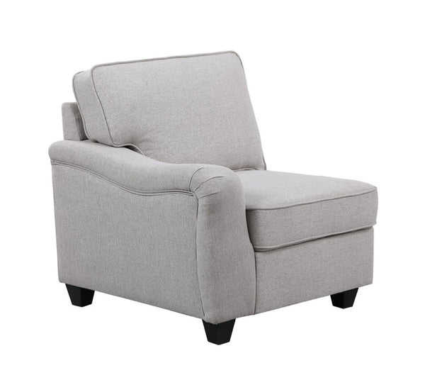 English Elm Luce 7 Piece Modular Sectional with Ottoman in Soft Linen for Open Living Rooms B2749S00091