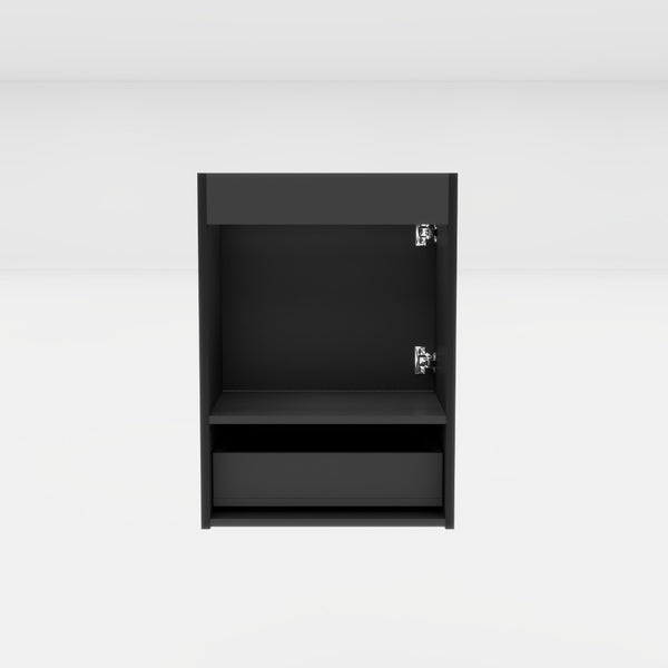English Elm Gada Matte Black Freestanding Bathroom Vanity Cabinet with Drawer Modern Storage W1865P279901