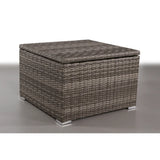 Handcrafted Wicker Outdoor Storage End Table | Fully Assembled, Commercial-Grade, Scratch-Free Feet | 33x33x22