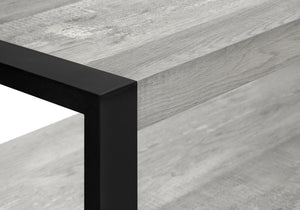 English Elm Tv Stand Rustic Reclaimed-Look 60 Inch Media Console with Open Shelf, 3 Metal Glide Drawers, Sturdy Frame Grey 61 L x 19 W x 8 H B2710P219135