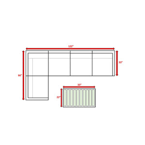 English Elm 4-Person Curved-Arm Wicker Outdoor Sectional Set With Plush Cushions For Stylish Alfresco Lounging B120S00259