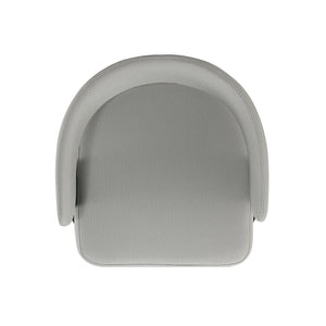 English Elm Luce Metal Textured Vegan Leather Dining Chair with Curved Back, Foam Seat, Commercial Grade Durability Stone Gray B365P397721