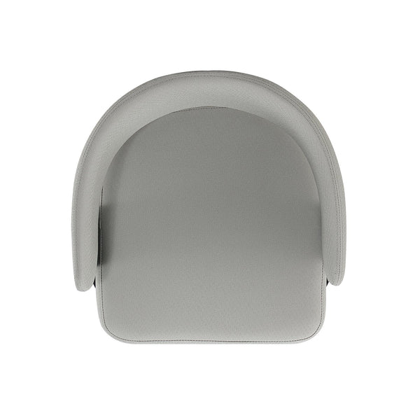 English Elm Luce Metal Textured Vegan Leather Dining Chair with Curved Back, Foam Seat, Commercial Grade Durability Stone Gray B365P397721