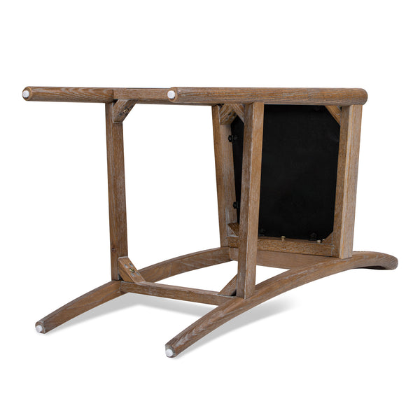 English Elm Jennifer Taylor Home - Panama 30.5" Curved Back Cane Rattan Bar Stool with Oak Frame, Boucle Upholstery & Brass Footrest White B2719P238387