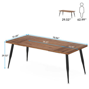 English Elm Woodgrain Walnut Look Bar Height Table with Hexagonal Base for Home Loft Dining T3971P458329