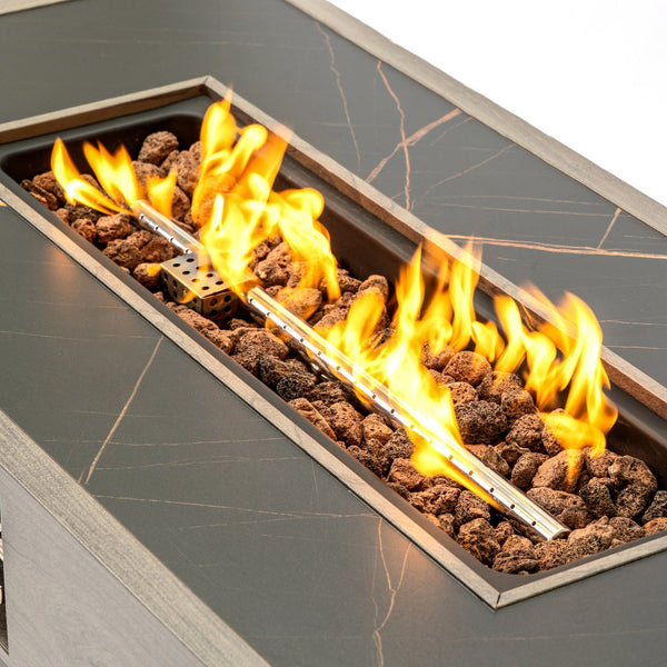 English Elm 42_Inch Contemporary Iron Fire Pit Table – Durable, Propane-Powered, Perfect For Outdoor Gatherings! W3131P277178