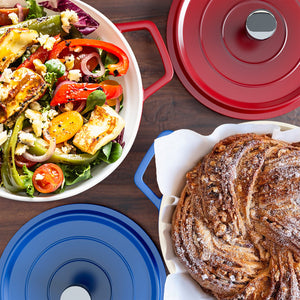 English Elm Lightweight Cast Aluminum 2.5 Qt Pot With Lid - Nonstick Dutch Oven For Versatile Cooking & Baking T3950P399484