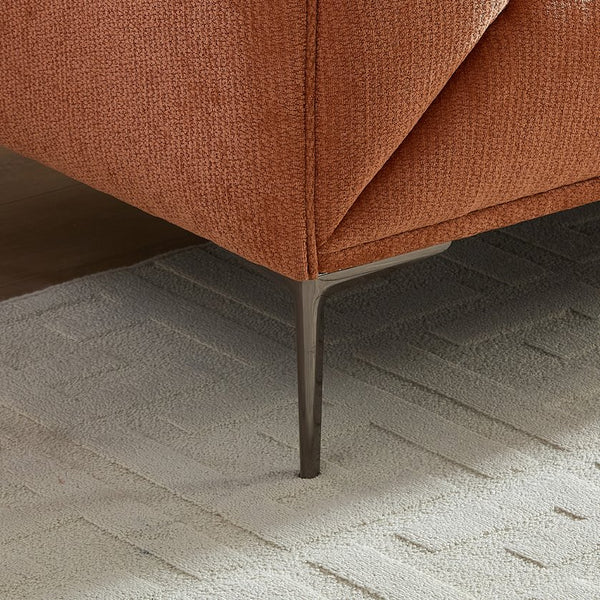 English Elm Modern 3-Seater Sofa with High-Density Foam Support, Durable Fabric, Ergonomic Comfort for Living Spaces Brown W2085S00086