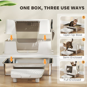English Elm Pet Feeder Storage Cabinet with Raised Bowls Tempered Glass Door and White Mdf Build T3971P401836