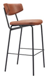 Charon Barstool - Set of 2 Vintage Brown 110260 Zuo Modern