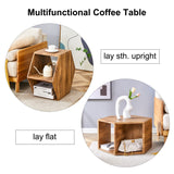 English Elm Hexagonal Mdf Coffee Table, Characteristic Pattern Stickers, Multi-Hole Design To Give More Storage Space, Simple and Convenient Design Makes It Suitable For All Kinds Of Style Scenes.