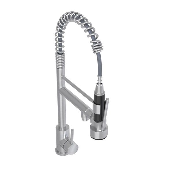 English Elm Bothwa Cupc Certified Single Handle Kitchen Faucet Tall Arc Stainless Steel Design Brushed Nickel B2724P262358