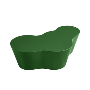 English Elm 50 Inch Sculptural Fiberglass Coffee Table Ready to Use Focal Point for Modern Living Rooms Green W876P452391