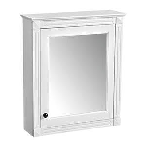 English Elm 24'' 24'' Wall Mounted Bathroom Mirror Cabinet with Adjustable Shelves, Space-Saving Modern Storage Solution White N710P195492K