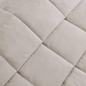 JLA Home Madison Park - Lightweight Down Alternative Blanket with Satin Trim for All-Season Comfort, Moisture-Wicking & OEKO-TEX Certified Grey MP51-1533