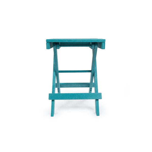 English Elm Riverstone Recycled Hdpe Folding Outdoor Bistro Table Weatherproof Patio Balcony Teal B2745P409702