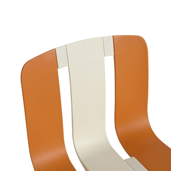 English Elm Holiday Stackable Polypropylene Side Chair Set of Four for Indoor Outdoor Dining Beige,Tropical Orange,White W3450P447383