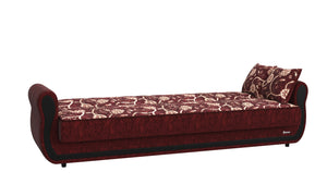 English Elm PrimeNest Averna Collection Upholstered Convertible Sofabed with Storage Chenille Click-Click Comfort Burgundy B030P286554